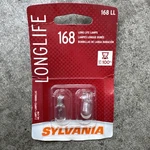 License Plate Light Bulb-base Sylvania 168LL.BP2. Fixed Price $8.35.
