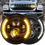 Halo Headlights For Jeep Wrangler Jk TJ(1992-2005)- 7INCH Round Led Headlight.... Fixed Price $94.32.