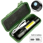 Led 3 Modes Mini Flashlight Usb Rechargeable Tactical Torch Zoomable Lamp. Fixed Price $8.99.
