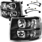 4PCS For 07-13 Chevy Silverado 1500 2500 3500 Headlights W/headlight Wiring H.... Fixed Price $190.09.
