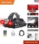 RJ-3000 Led Rechargeable Headlamp: 5000 Lumens, Modes, Perfect For Adventures. Fixed Price $57.59.