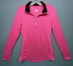 Hind Woman Pink Long Sleeve 1/4 Zip High Collar Light Weight Jacket Size. Fixed Price $12.00.