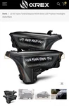 22-25 Sequoia Tundra Alpharex Nova Black Led Headlight W/ Amber Drl. Fixed Price $400.00.