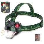 Everbrite Dinosaur T-rex Kids Led Headlamp Headlight With Roar & Silent Mode. Fixed Price $17.99.