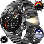 Military Smart Watches For Men With 2 Straps, 1000MAH Battery/led Flashlig. Fixed Price $70.20.