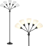 Medusa Floor Lamps Standing 5 Heads Adjustable Reading Light Large Shade. Fixed Price $68.99.