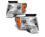 Ford Axlaha Headlight Assembly 2009-2014 F150, Oe Style Headlamp Chrome Hous. Fixed Price $74.99.