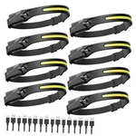 Headlamp Rechargeable 8 Pack, Led Headlight Flashlight Super Bright With 230. Fixed Price $79.97.