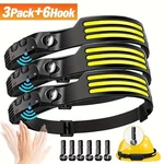 Compact Quick-install Reliable Strong 3PCS Safety Helmet Motion Sensor Headlight. Fixed Price $66.93.