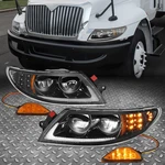 Full Led Black Headlights Headlamps For 02-15 International 4100 4200 4300 4400. Fixed Price $468.30.