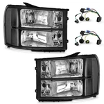 Weelmoto Pair Headlight Clear Corner For 2007-2013 Gmc Sierra 1500 2500HD 3500HD. Fixed Price $74.88.