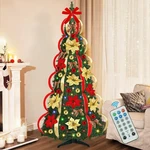 8 Modes & Timer 6 Ft Prelit Full Pop Up Christmas Tree With 200 Warm Whit.... Fixed Price $197.18.