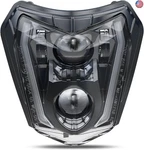 Bicyaco Dot Led Dirt Bike Headlight With Drl, 66W 3000LM High Low Beam. Fixed Price $150.15.