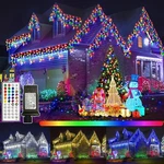 Flvoecn Rgb Ice Lights Outdoor, 52FT 504LED, (red, Green, Blue). Fixed Price $85.35.