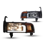 Led Drl Headlights For 1994-2002 Dodge Ram 1500 2500 3500 Headlamps Black Clear. Fixed Price $126.99.