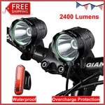 Night EYES-2400 LUMENS(1200LMX2) Mountain Bike Headlight Light-rechargeable. Fixed Price $54.17.