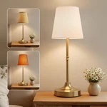 Cordless Rechargeable Lamp, Touch Dimmable Bedside Table With 3 Fabric S.... Fixed Price $56.22.