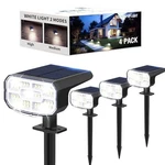 Jejot Solar Lights Outdoor Lighting Modes 6500K 4 Pack Black. Fixed Price $21.14.