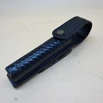 Dutyman 2821U Flashlight Holder - Basket Weave Black W/ Gold Snap. Fixed Price $25.00.