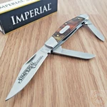 Imperial Schrade Medium Stockman Pocket Knife Stainless Blades Celluloid Handle. Fixed Price $14.89.