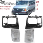 Headlight Door Set For 1985-94 Chevy Astro Sealed Beam Black Parking Turn Signal. Fixed Price $170.19.