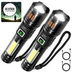 Ayl Rechargeable Flashlights 2 Pack, Super Bright High Lumens Black. Fixed Price $39.28.