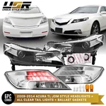 Clear Front Headlight & Rear Tail 4PC Combo L+r For 2009-2014 Acura Tl. Fixed Price $669.95.