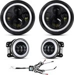 Yeego 7" Rgb Led Headlights & 4" Fog For Wrangler 1997 2018. Fixed Price $79.99.