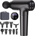 Massage Gun Deep Tissue, Muscle With 9 Attachment Heads 20 Speeds. Fixed Price $28.99.