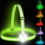 Zacro Led Reflective Vest Running Gear Single Shoulder Rechargeable Safety Sash. Fixed Price $18.99.