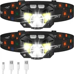 Lhknl 1100 Lumen Headlamp 2-PACK Motion Sensor Rechargeable. Fixed Price $39.99.