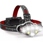 Victoper Rechargeable Headlamp, 8 Led High Lumen Super Bright 1 Pack, Red. Fixed Price $34.52.