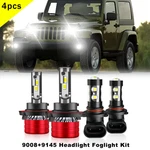 For Jeep Wrangler 2007-2009 Led Headlight Bulb Kit High/low Beam Fog 6500K. Fixed Price $23.44.