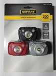 Defiant Headlamp 3-PACK 200 Lumens With 4 Light Modes New In Package. Fixed Price $12.99.