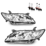 Pair Headlights For 2007-2009 Toyota Camry Chrome Clear Corner Headlamps W/bulbs. Fixed Price $84.98.