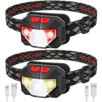 2 Pack Usb Rechargeable Waterproof Led Headlamp Flashlight. Fixed Price $9.46.