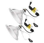 Simple Deluxe 2PACK Clamp Lamp, 8.5" Reflector, 150W E26 Socket, 6FT, Silver. Fixed Price $30.51.