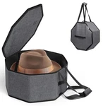 Sleeping Lamb Hat Box For Travel And Storage, Collapsible 14''L 7''H, Gray. Fixed Price $18.99.