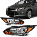 Scitoo Pair Set Headlights Assembly 2012-2014 Ford Focus 2.0L Black Amber. Fixed Price $98.99.