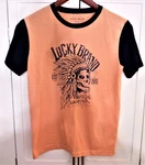 Lucky Brand Salmon Youth Nomadic Wanderer Indian Head Cotton Shirt Size. Fixed Price $13.00.