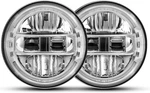 Audexen Upgraded 1200% Bright Inch Led Headlights Round Jk 7" Silver. Fixed Price $184.81.