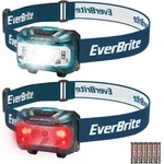 Everbrite Headlamp, 2 Pack Kids With Red Light And Memory Function Blue. Fixed Price $13.79.