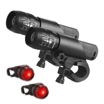 2 Packs Bike Set Super Bright Focus Adjustable Front Headlight And Rear.... Fixed Price $35.48.
