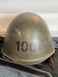 Vintage Military Surplus Helmet Olive Drab Steel Shell Lether Lined. Fixed Price $49.95.
