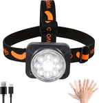 Led Headlamp 3600MAH Rechargeable, 2400 Lumen Bright, Motion Sensor, Waterproof. Fixed Price $25.99.