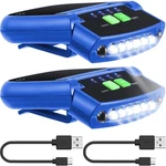 2 Pack Led Clip On Hat Lights Usb Rechargeable Cap Flashlight For Fishing. Fixed Price $25.25.
