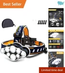 Ultra-bright 18000 Lumen Rechargeable Headlamp Perfect For Camping & Fishing. Fixed Price $27.99.