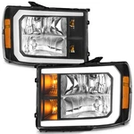 Weelmoto Led Drl Headlight Set For 2007-2013 Gmc Sierra 1500 2500HD Amber Corner. Fixed Price $136.88.