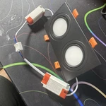 Square 2 Lights Led Recessed 3W Warm Black. Fixed Price $27.74.