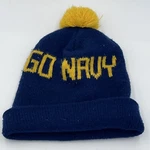 Go Navy Beanie Hat - Vintage Blue Stocking Cap. Fixed Price $19.99.